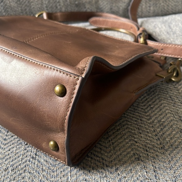 Frye Farrah Top Handle Brown Leather satchel bag - Picture 16 of 16